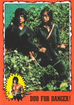 1985 Topps Rambo First Blood Part II #8 Duo for Danger! Front
