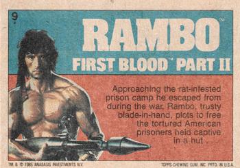 1985 Topps Rambo First Blood Part II #9 Rambo's Plan Back