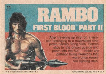 1985 Topps Rambo First Blood Part II #11 The Prison Camp Back