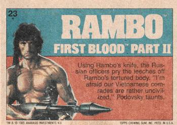 1985 Topps Rambo First Blood Part II #23 The Prisoner Back