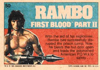 1985 Topps Rambo First Blood Part II #50 Escape! Back