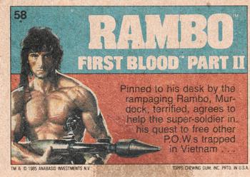 1985 Topps Rambo First Blood Part II #58 