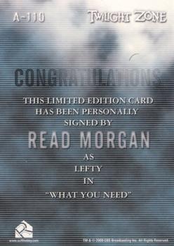 2009 Rittenhouse The Complete Twilight Zone (50th Anniversary) - Autographs #A-110 Read Morgan Back