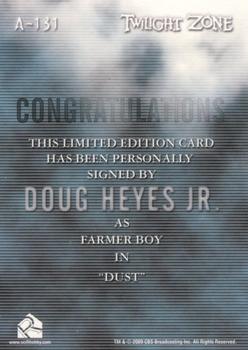 2009 Rittenhouse The Complete Twilight Zone (50th Anniversary) - Autographs #A-131 Doug Heyes Jr. Back