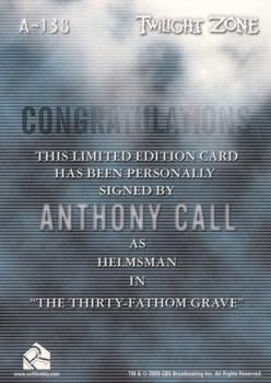 2009 Rittenhouse The Complete Twilight Zone (50th Anniversary) - Autographs #A-138 Anthony Call Back
