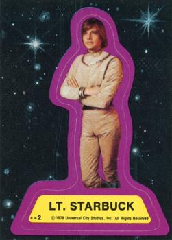 1978 Topps Battlestar Galactica - Stickers #2 Lieutenant Starbuck Front