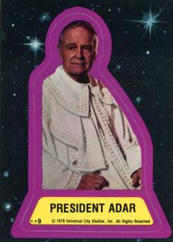 1978 Topps Battlestar Galactica - Stickers #9 President Adar Front