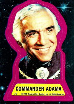 1978 Topps Battlestar Galactica - Stickers #1 Commander Adama Front