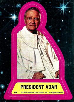 1978 Topps Battlestar Galactica - Stickers #9 President Adar Front