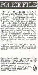 1977 Brooke Bond Police File #21 Murder Squad Back