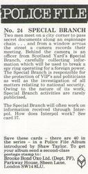 1977 Brooke Bond Police File #24 Special Branch Back