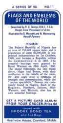 1967 Brooke Bond Flags and Emblems of the World #11 Nigeria Back