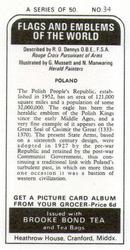 1973 Brooke Bond Flags and Emblems of the World #34 Poland Back