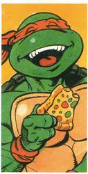 1990 Brooke Bond Teenage Mutant Hero Turtles: Dimension X Escapade #12 Michaelangelo Front