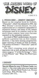 Jiminy Cricket #4 Magical World Of Disney 1989 Brooke Bond Card