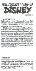 1989 Brooke Bond The Magical World of Disney #9 Cinderella Back