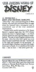 1989 Brooke Bond The Magical World of Disney #12 John and Michael Darling Back