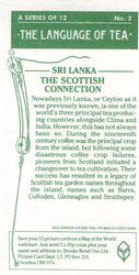 1988 Brooke Bond The Language of Tea #2 Sri Lanka - The Scottish Connection Back