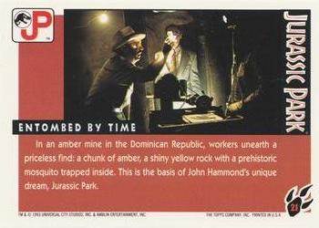 1993 Topps Jurassic Park #21 Entombed by Time Back