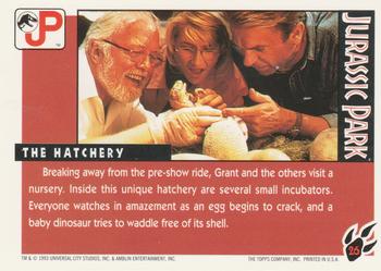 1993 Topps Jurassic Park #26 The Hatchery Back
