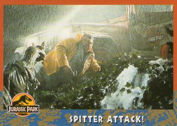1993 Topps Jurassic Park #46 Spitter Attack! Front