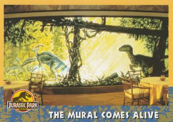 1993 Topps Jurassic Park #55 The Mural Comes Alive Front