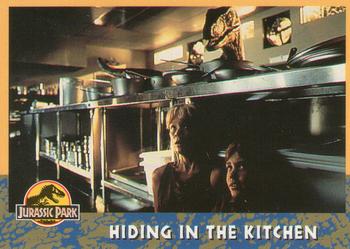 1993 Topps Jurassic Park #57 Hiding in the Kitchen Front