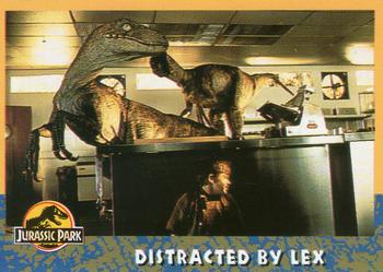1993 Topps Jurassic Park #59 Distracted by Lex Front
