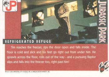 1993 Topps Jurassic Park #60 Refrigerated Refuge Back