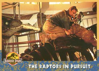 1993 Topps Jurassic Park #67 The Raptors in Pursuit Front