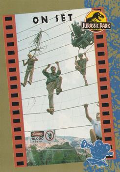 1993 Topps Jurassic Park #74 New Heights in Suspense Front