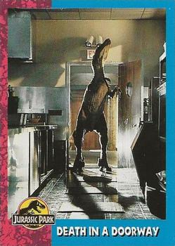 1993 Topps Jurassic Park #99 Death in a Doorway Front