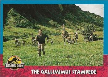 1993 Topps Jurassic Park #101 The Gallimimus Stampede Front