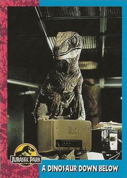 1993 Topps Jurassic Park #106 A Dinosaur Down Below Front
