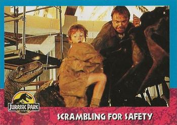 1993 Topps Jurassic Park #112 Scrambling for Safety Front