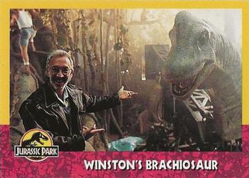 1993 Topps Jurassic Park #128 Winston's Brachiosaur Front