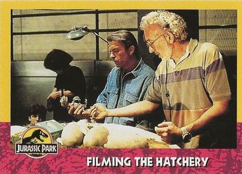 1993 Topps Jurassic Park #139 Filming the Hatchery Front