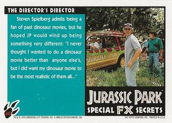 1993 Topps Jurassic Park #142 The Director's Director Back