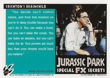 1993 Topps Jurassic Park #146 Crichton's Brainchild Back