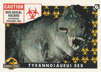1993 Topps Jurassic Park - Stickers Series 1 #1 Tyrannosaurus Rex Front