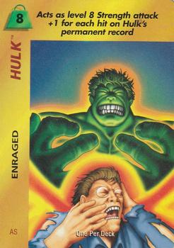 1997 Fleer Spider-Man - Marvel OverPower Special Characters #NNO Hulk - Enraged (AS) Front