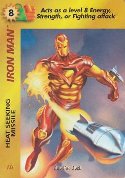 1997 Fleer Spider-Man - Marvel OverPower Special Characters #NNO Iron Man - Heat Seeking Missile (AQ) Front