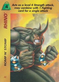 1997 Fleer Spider-Man - Marvel OverPower Special Characters #NNO Rhino - Romp n' Stomp (AE) Front