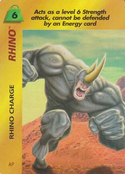 1997 Fleer Spider-Man - Marvel OverPower Special Characters #NNO Rhino - Rhino Charge (AP) Front