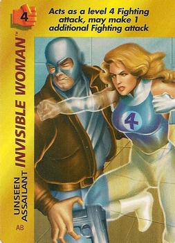 1997 Fleer Spider-Man - Marvel OverPower Special Characters #NNO Invisible Woman - Unseen Assailant (AB) Front