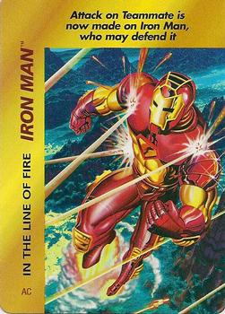 1997 Fleer Spider-Man - Marvel OverPower Special Characters #NNO Iron Man - In the Line of Fire (AC) Front