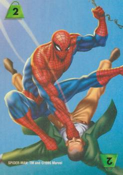1997 Fleer Spider-Man - Marvel OverPower Power #NNO Spider-Man (Strength 2) Front