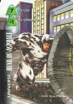 1997 Fleer Spider-Man - Marvel OverPower Universe #NNO Rhino - Hunk of Asphalt Front