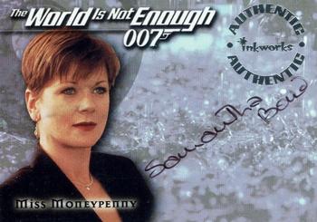 1999 Inkworks James Bond The World Is Not Enough - Autographs #A5 Samantha Bond as Miss Moneypenny Front
