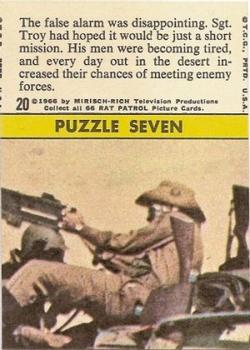 1966 Topps The Rat Patrol #20 The false alarm was disappointing. Back
